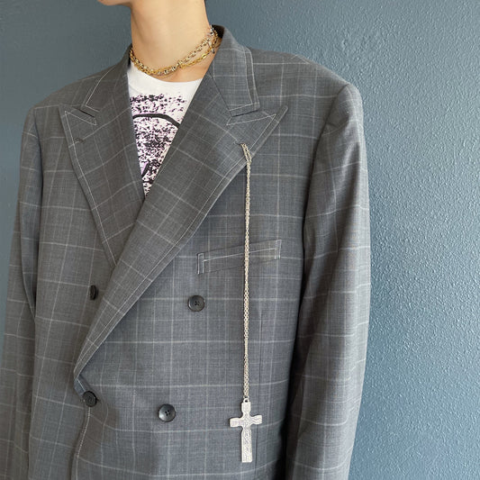 LUXEFABRICBESPOKEJ / PLAID / ウールジャケット