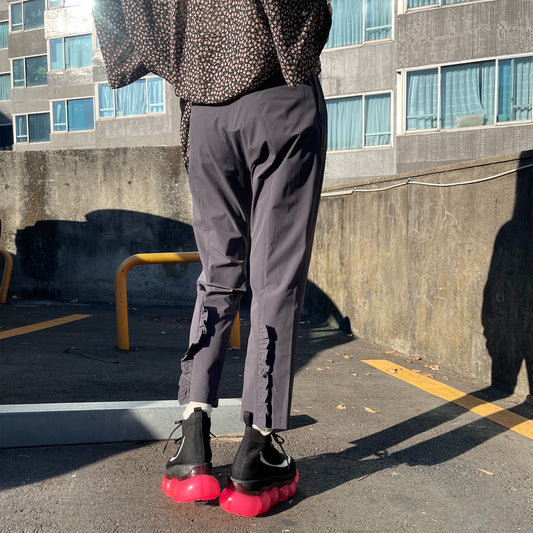 Frill long worker pants / タイトスラックス