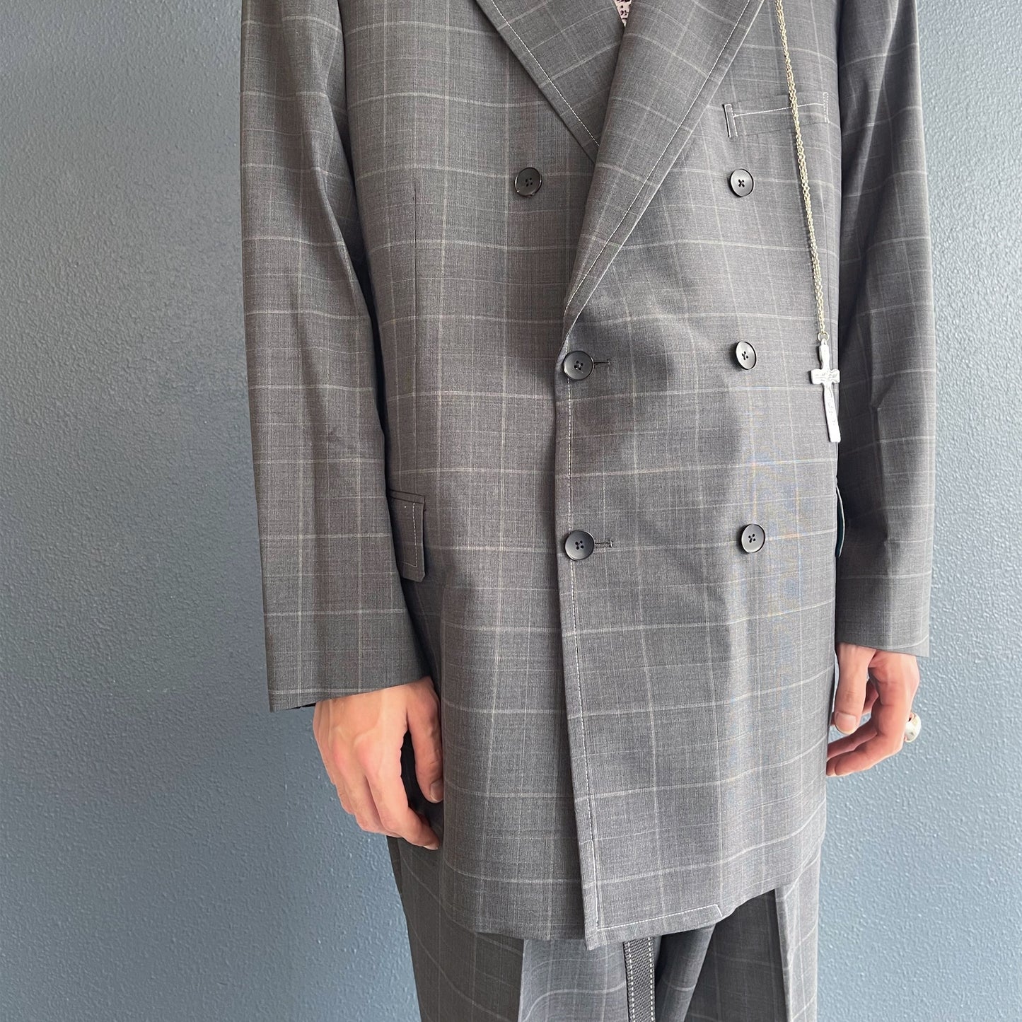 LUXEFABRICBESPOKEJ / PLAID / ウールジャケット