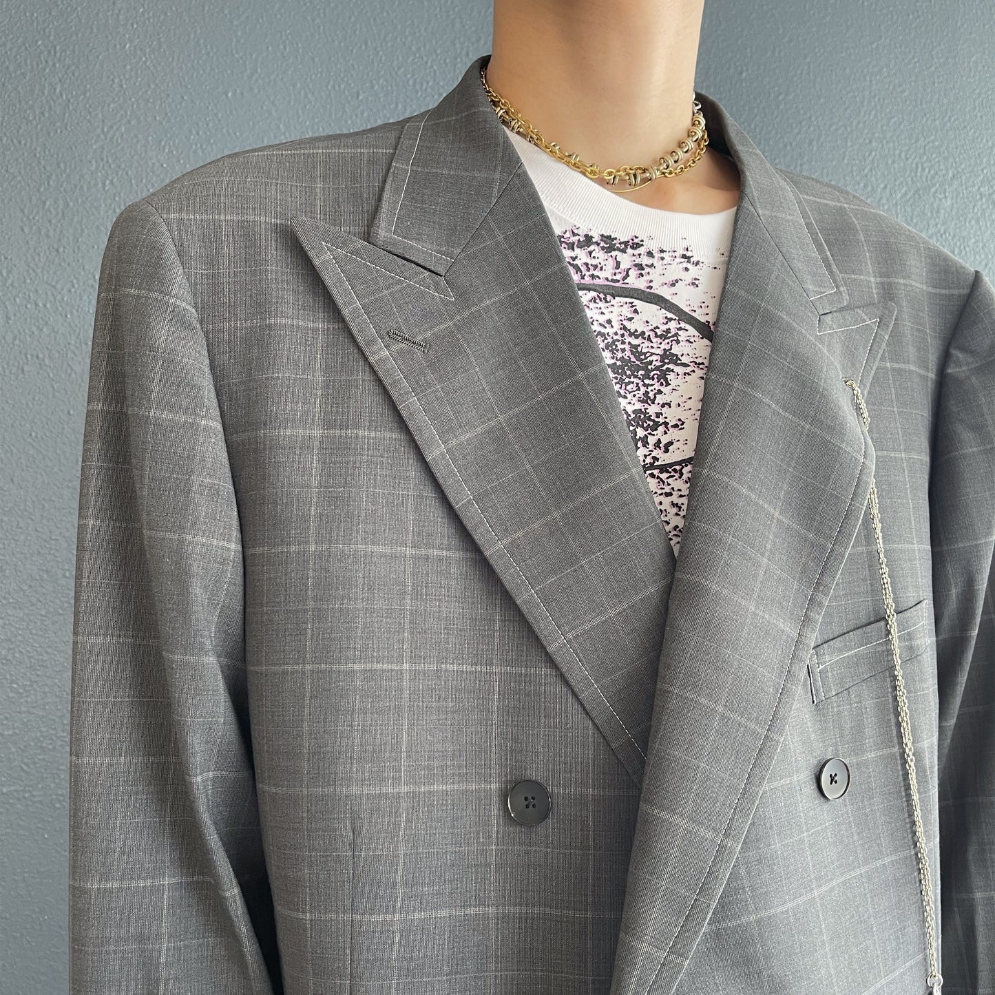 LUXEFABRICBESPOKEJ / PLAID / ウールジャケット