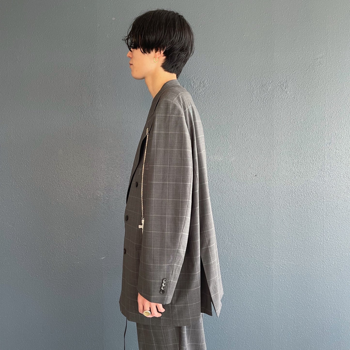 LUXEFABRICBESPOKEJ / PLAID / ウールジャケット