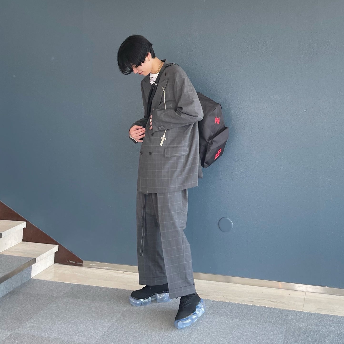 LUXEFABRICBESPOKEJ / PLAID / ウールジャケット