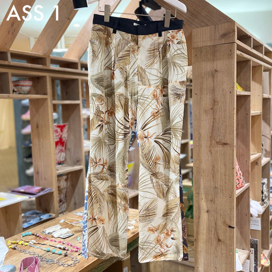 FLARED FLORAL PANTS / 古着リメイクパンツ