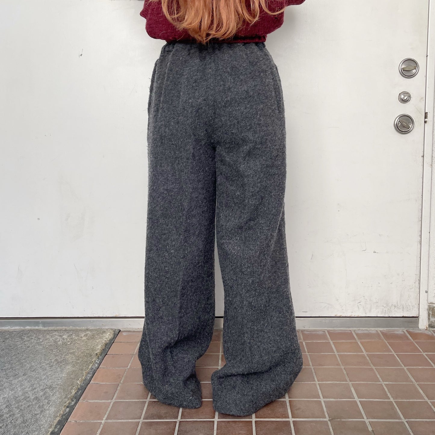 fgulling wool pants / charcoal / ウールスラックス