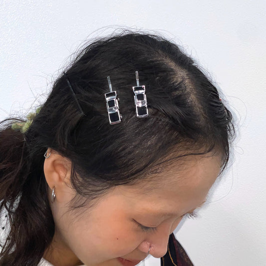 TRAFFIC JAM HAIRPINS / BLACK / カーチャームヘアピン