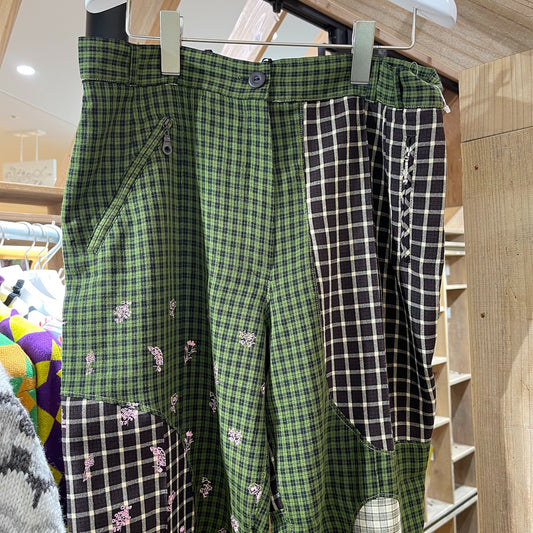 【SHEEP別注】check pants / green / リメイク