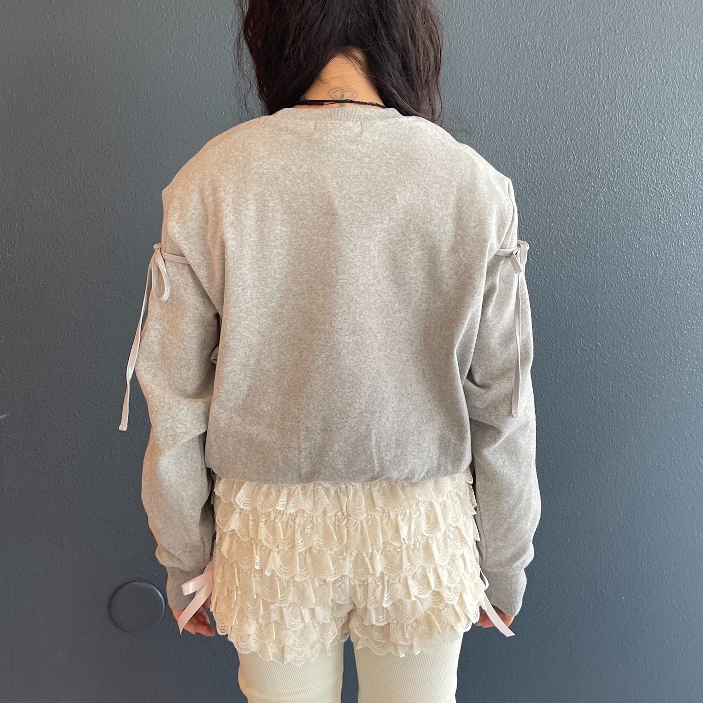 Mari ballerina sweatshirt / Gray / カッティングスウェット