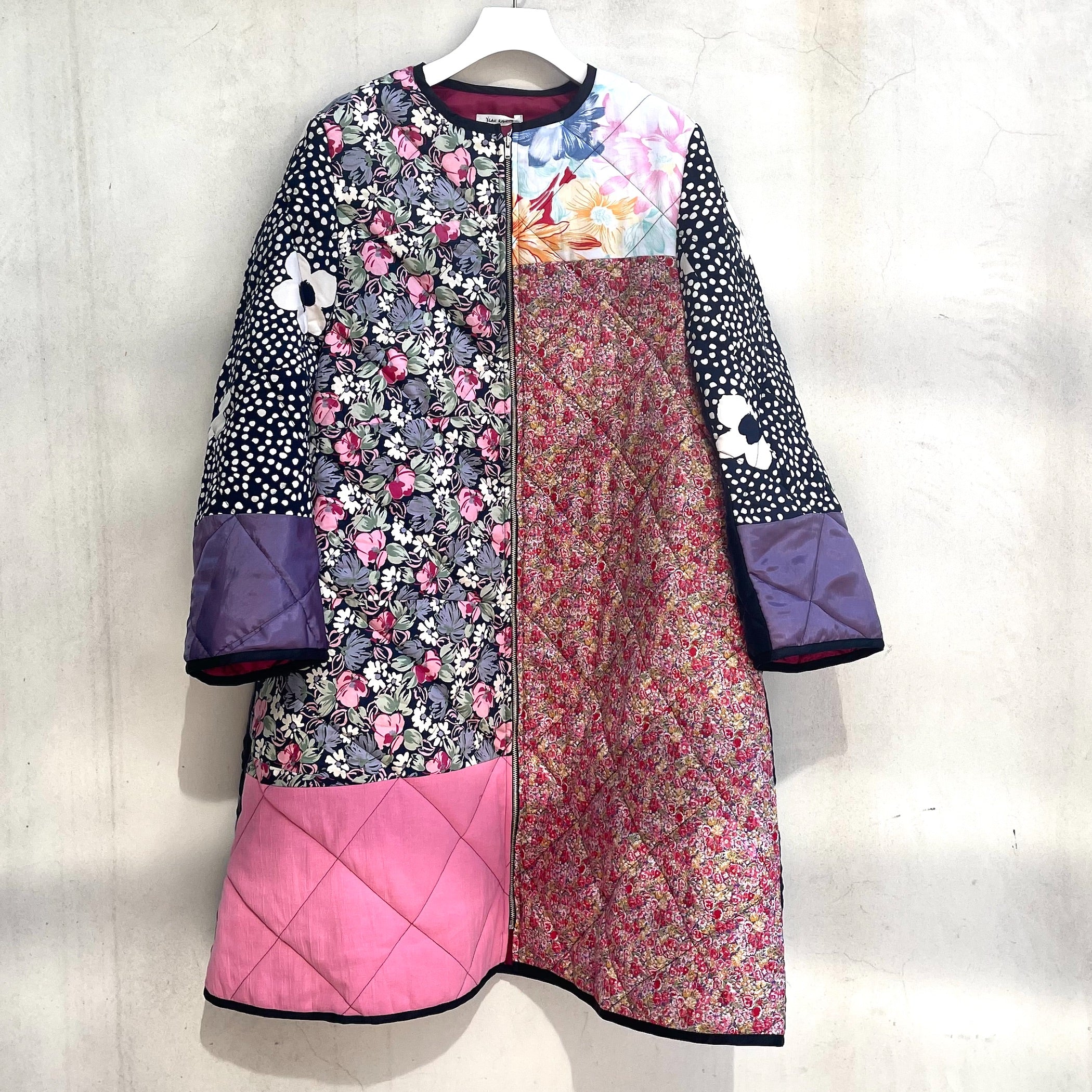 QUILTING ZIP UP ONE-PIECE / used remake / ジップアップアウター