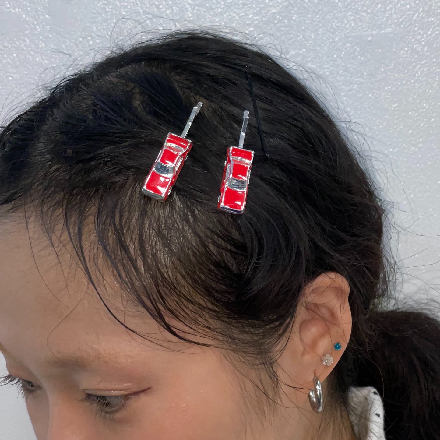TRAFFIC JAM HAIRPINS / RED / カーチャームヘアピン