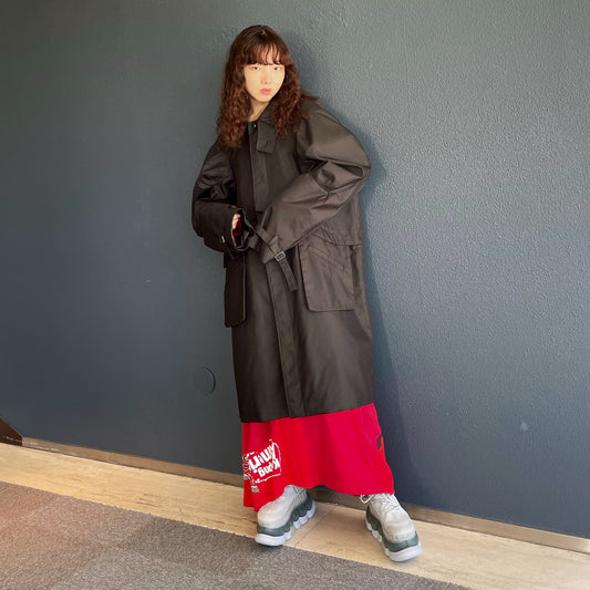 in shoulder Trench Coat / Black / 2WAYトレンチコート