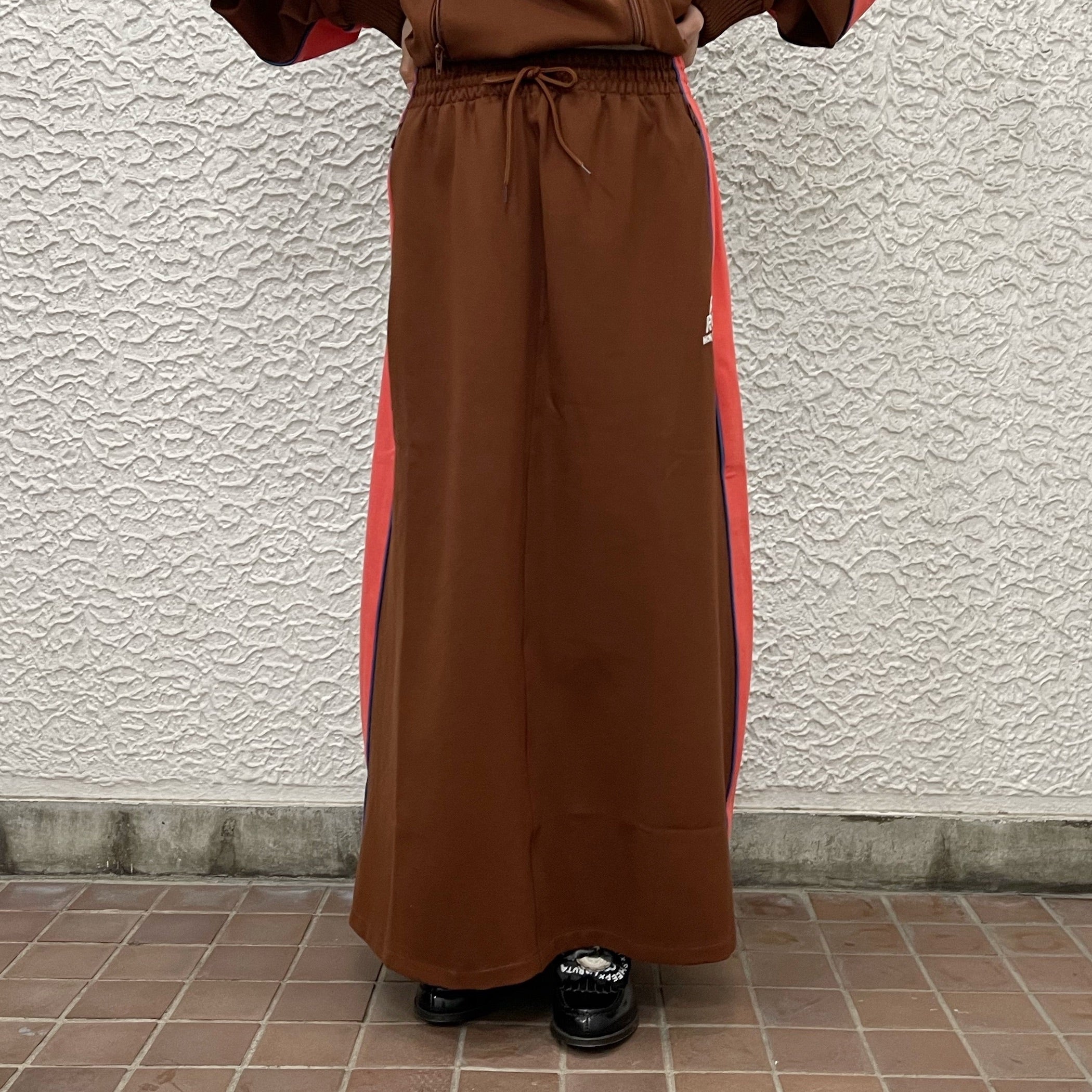 JERSEY LONG SKIRT / BROWN×PINK / ジャージロングスカート | シープ