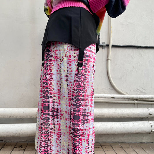 skirt under the skirt / pink / グラフィックスカート