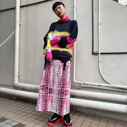 skirt under the skirt / pink / グラフィックスカート