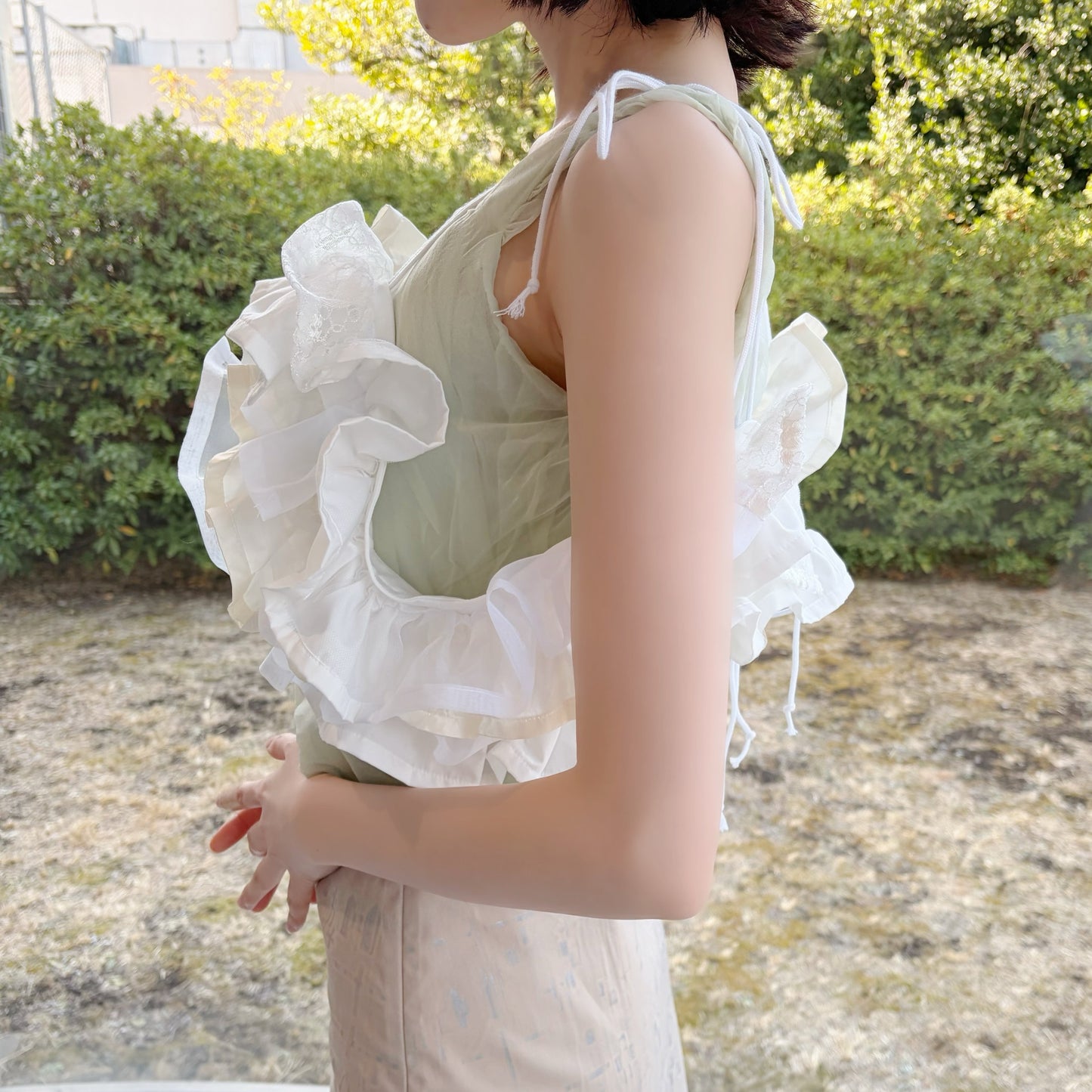 Frill Top / White / フリルトップ