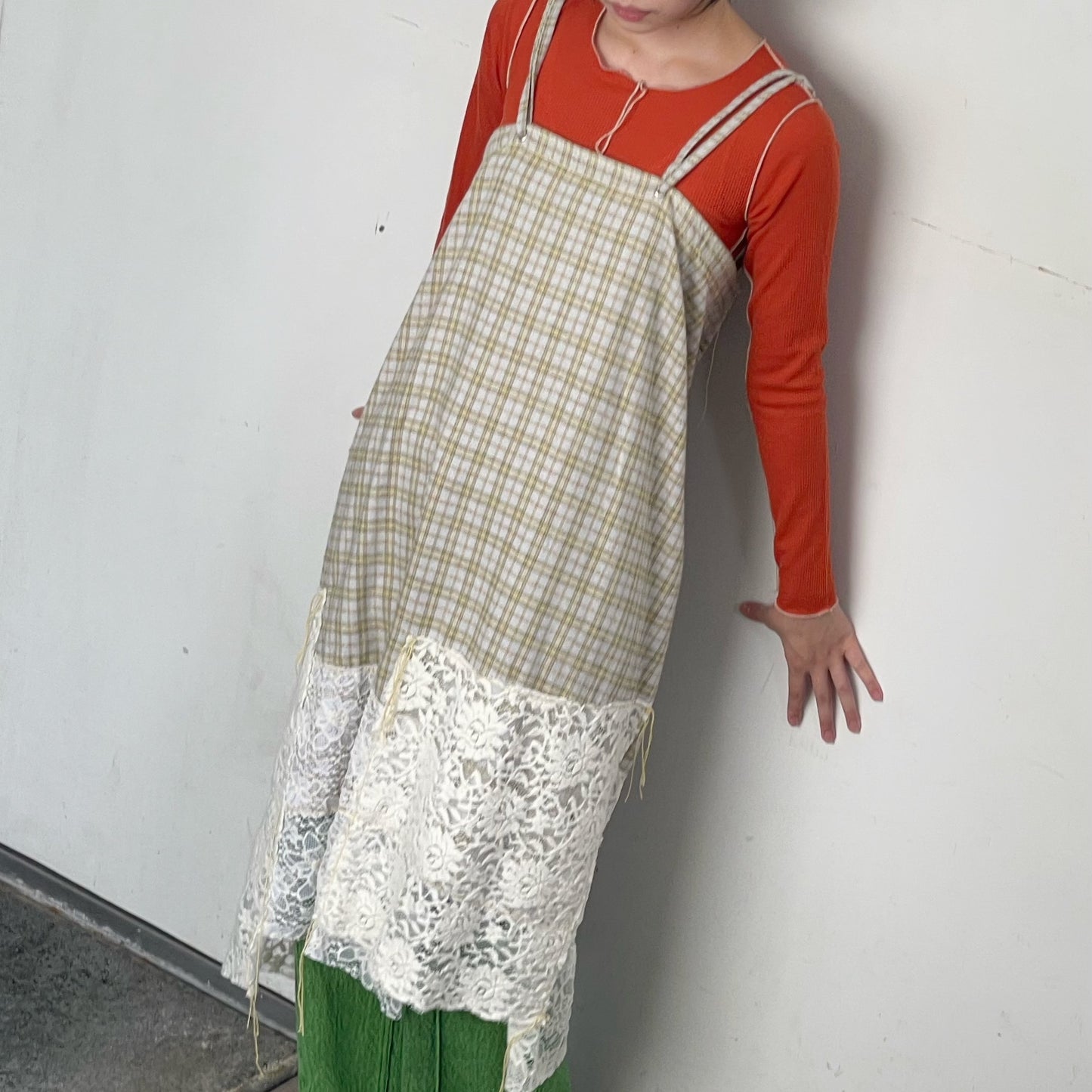rib top / orange / リブトップ
