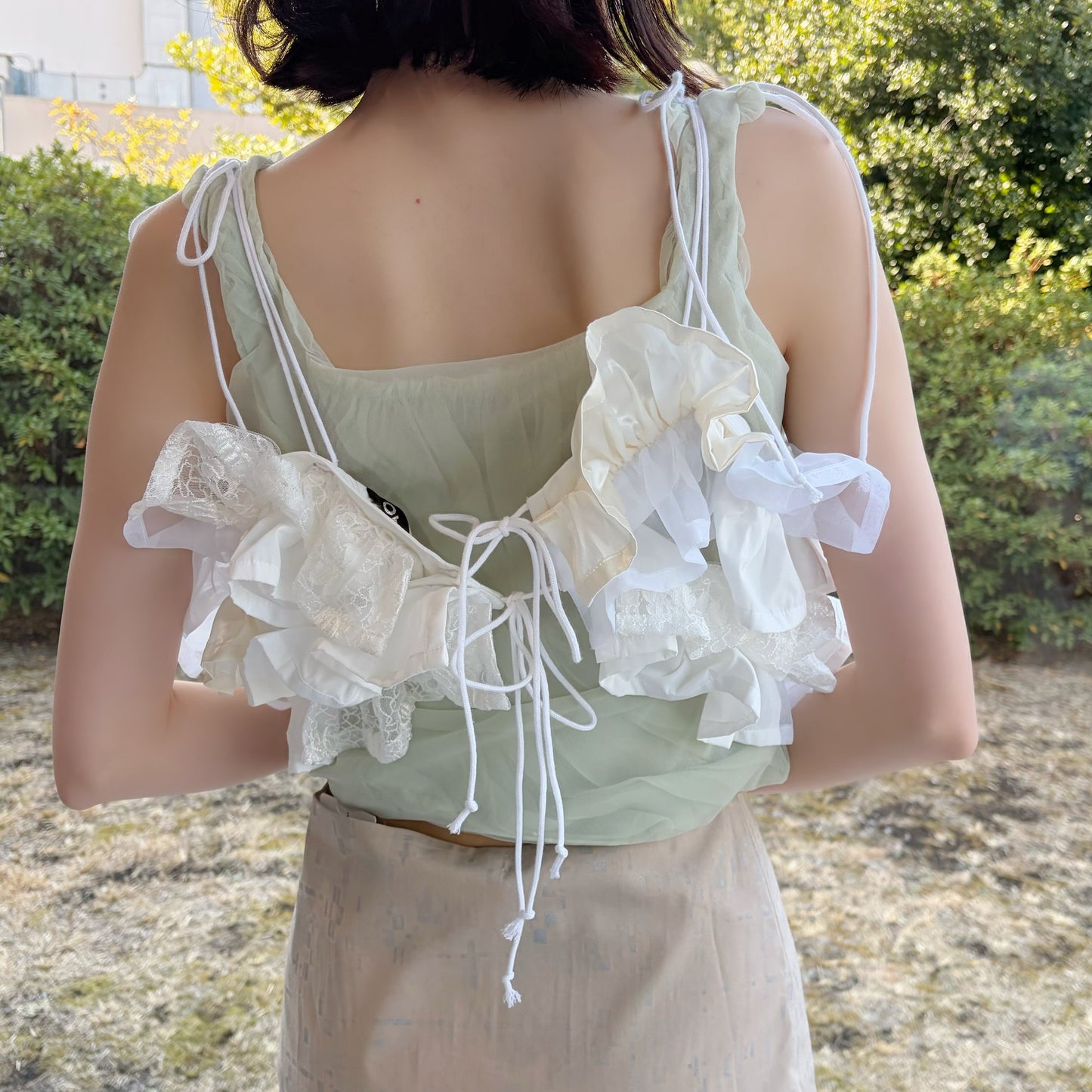 Frill Top / White / フリルトップ