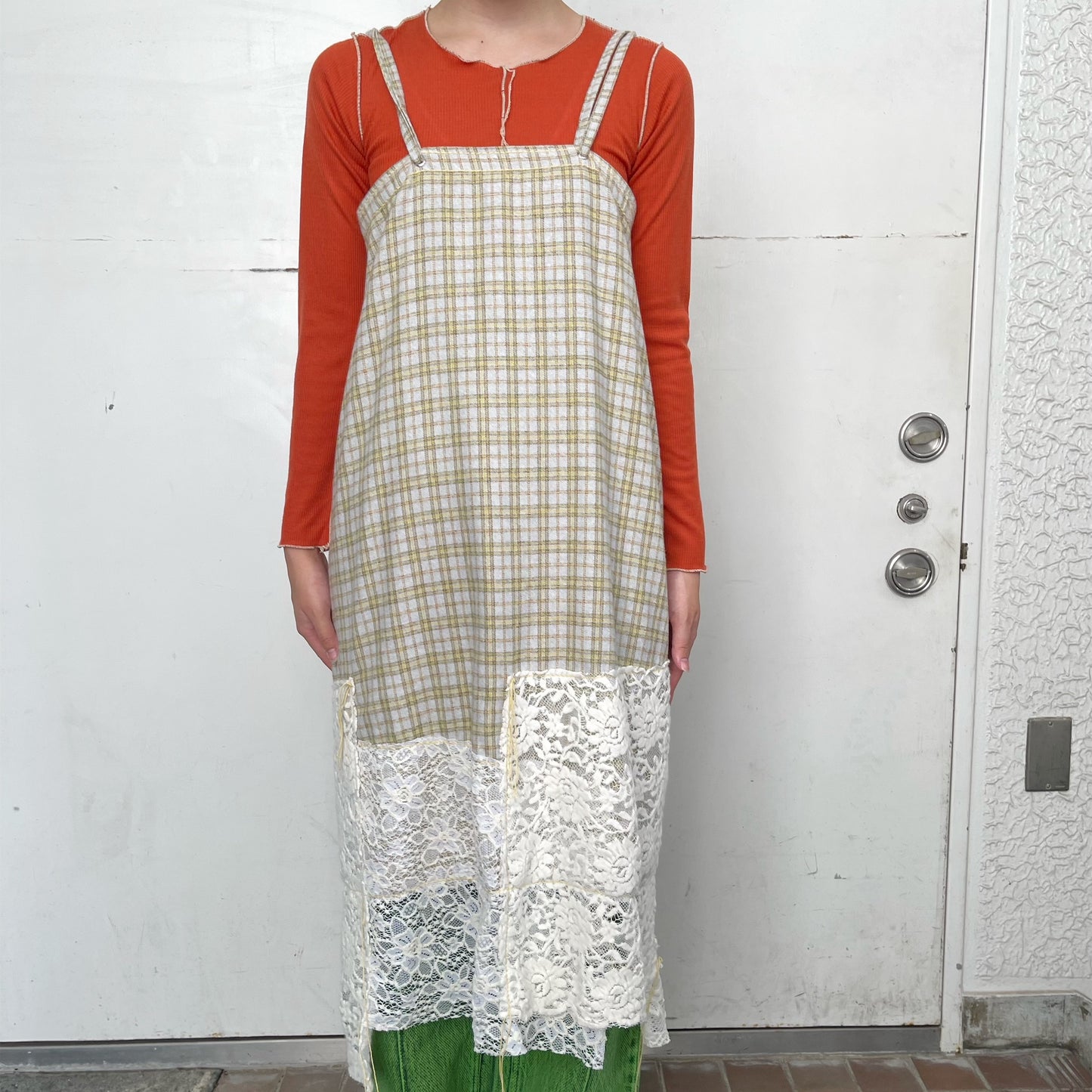rib top / orange / リブトップ