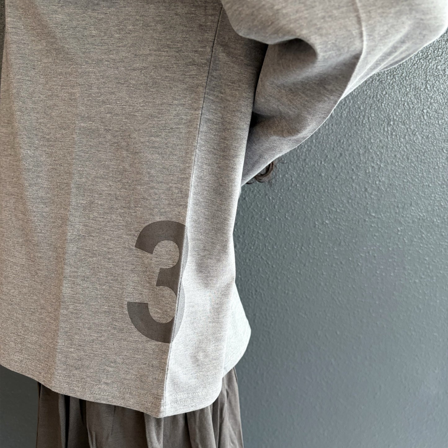 [fe.3] loose logo long top / deep melange /ルーズロゴロングスリーブトップ