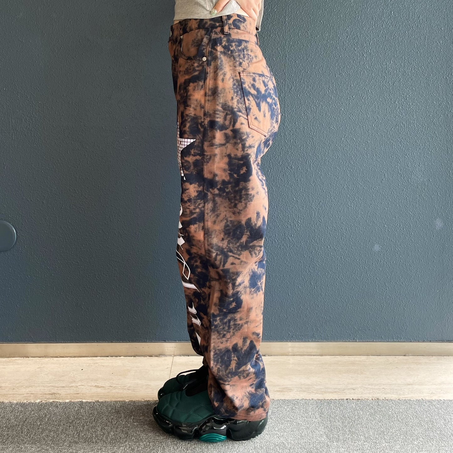 [F.E.E.S] lucky 7 dying wide denim / deep blue / ダイイングワイドデニム