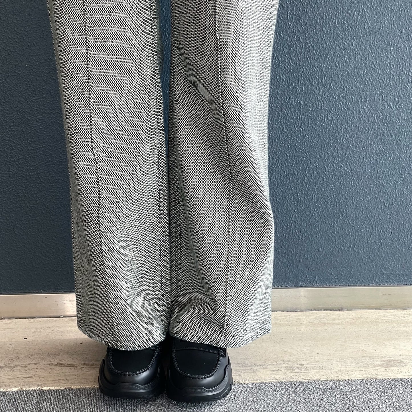 WAVE PANELLED PANTS / INDIGO / ウェーブパネルパンツ