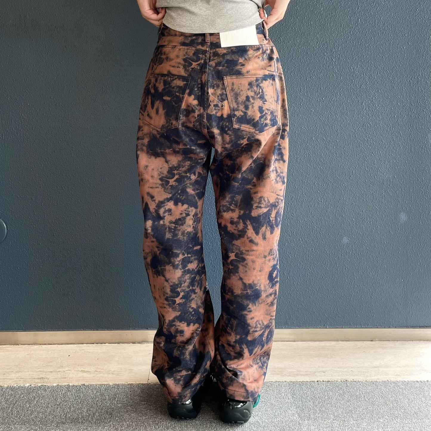 [F.E.E.S] lucky 7 dying wide denim / deep blue / ダイイングワイドデニム