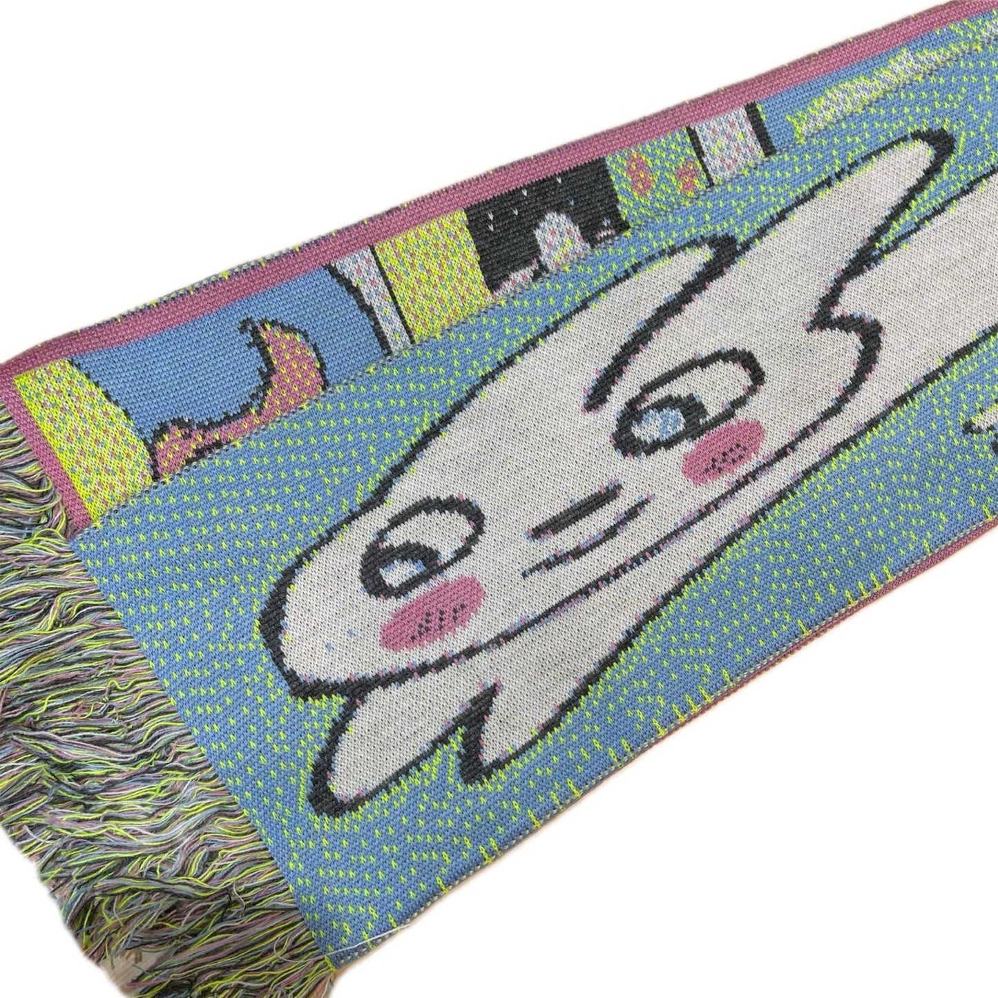 【Jooyoung Kim】Bunny and friends scarf / グラフィックマフラー