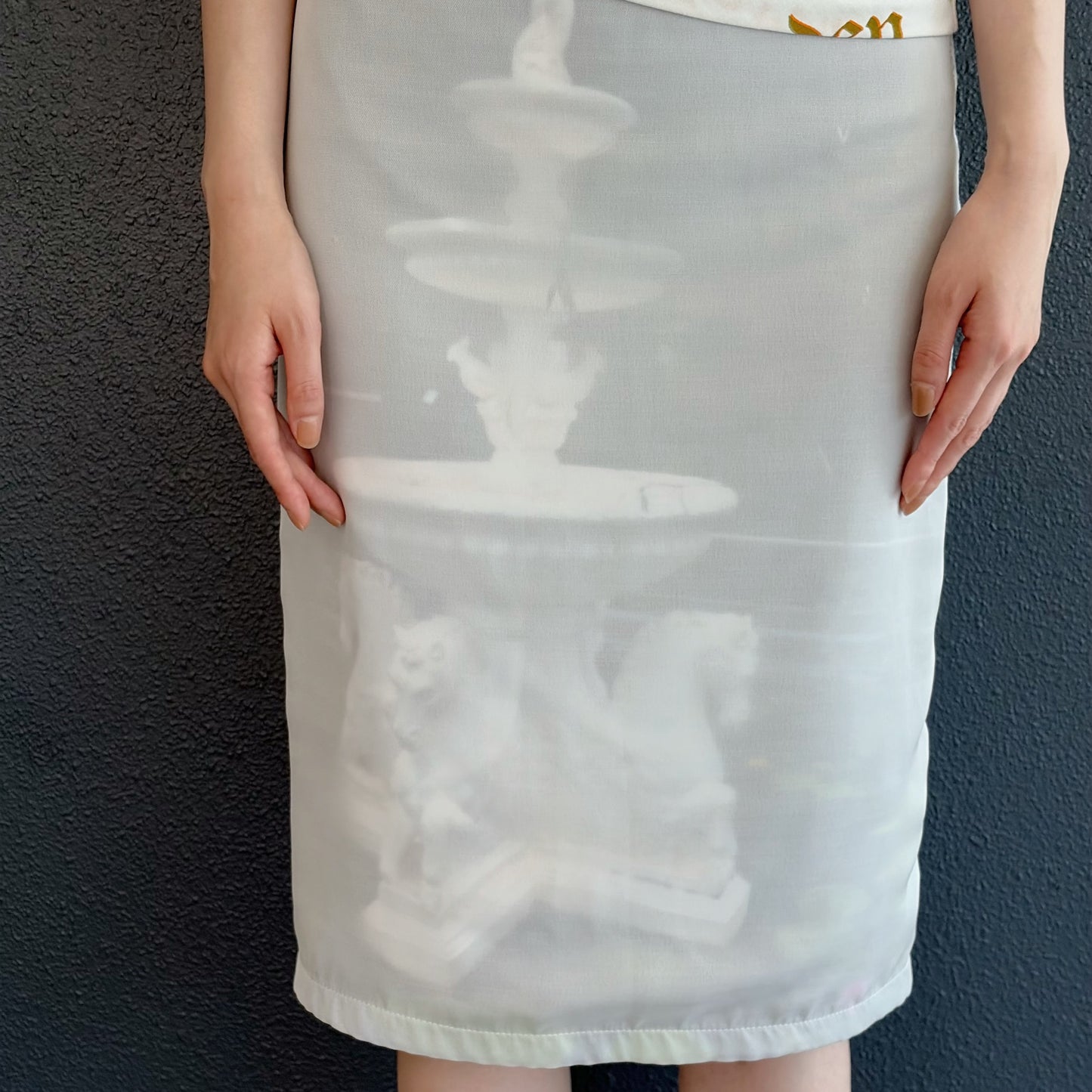 fountain medium skirt / print / プリントミディアムスカート