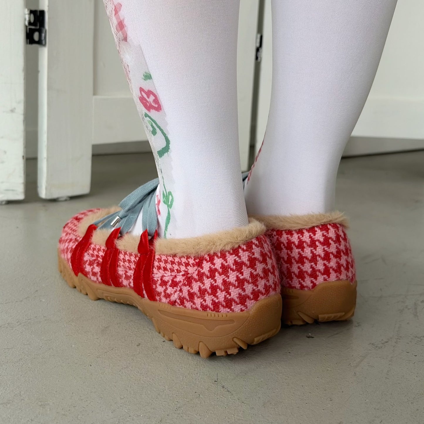 Turn / Red check / yushokobayashiスニーカー