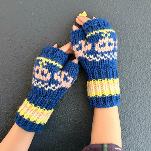 fingerless gloves / blue / フィンガーレスグローブ