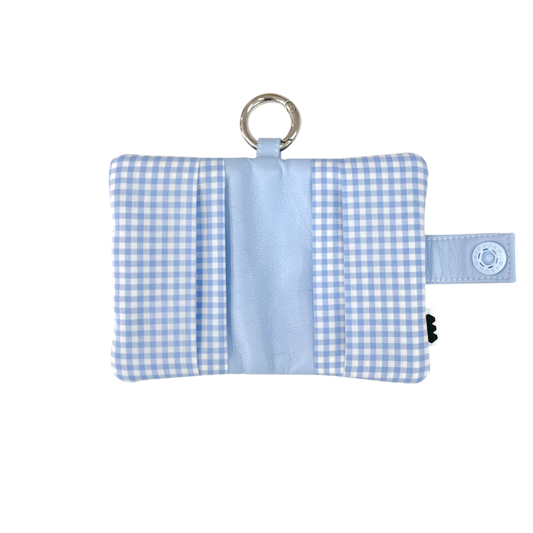 Lucky Card Book / gingham stars×baby blue / カードケース