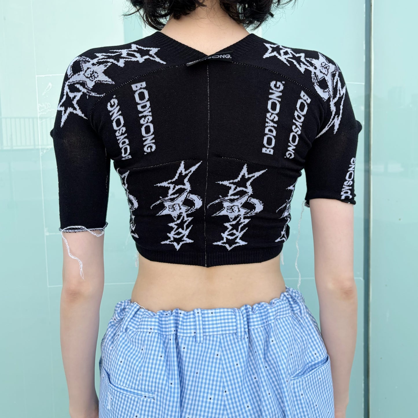 RECONSTRUCTED SOCKS! KNIT TOP / BLACK / ソックス構築トップ