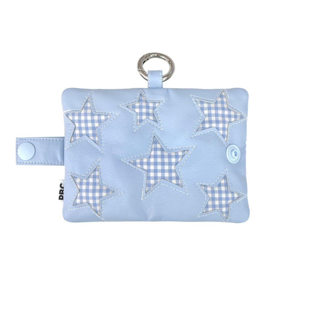 Lucky Card Book / gingham stars×baby blue / カードケース