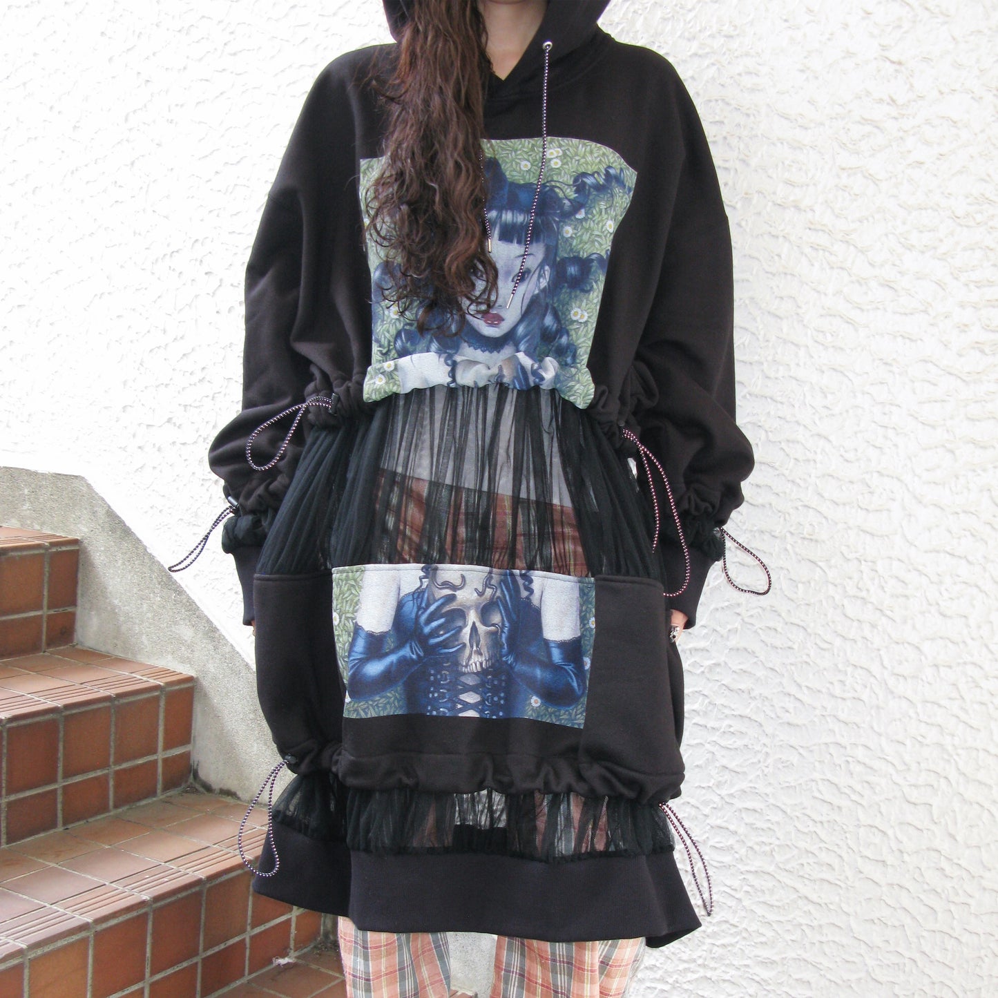 GRAVE ROBBER PULLOVER SWEAT ARTWORK BY TREVOR BROWN / BLACK / オーバーサイズスウェット