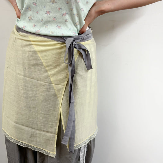[fa.er.ie] sheer wrap skirt / lemon / ラップスカート