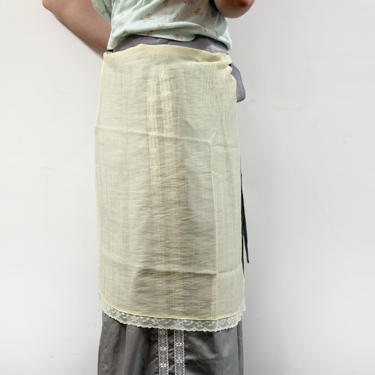 [fa.er.ie] sheer wrap skirt / lemon / ラップスカート