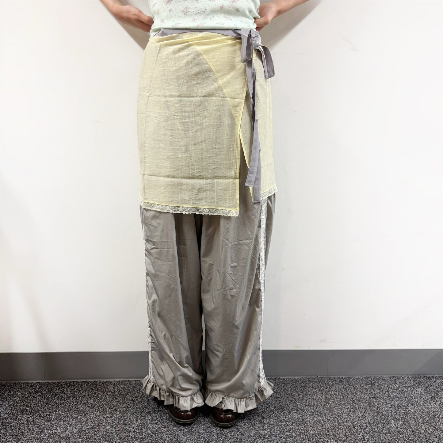 [fa.er.ie] sheer wrap skirt / lemon / ラップスカート