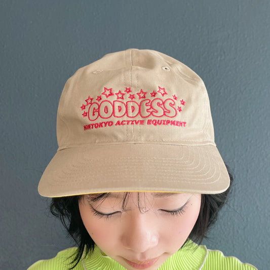 EMBROIDERY 2TONE CAP / BEIGE / 刺繍2トーンキャップ