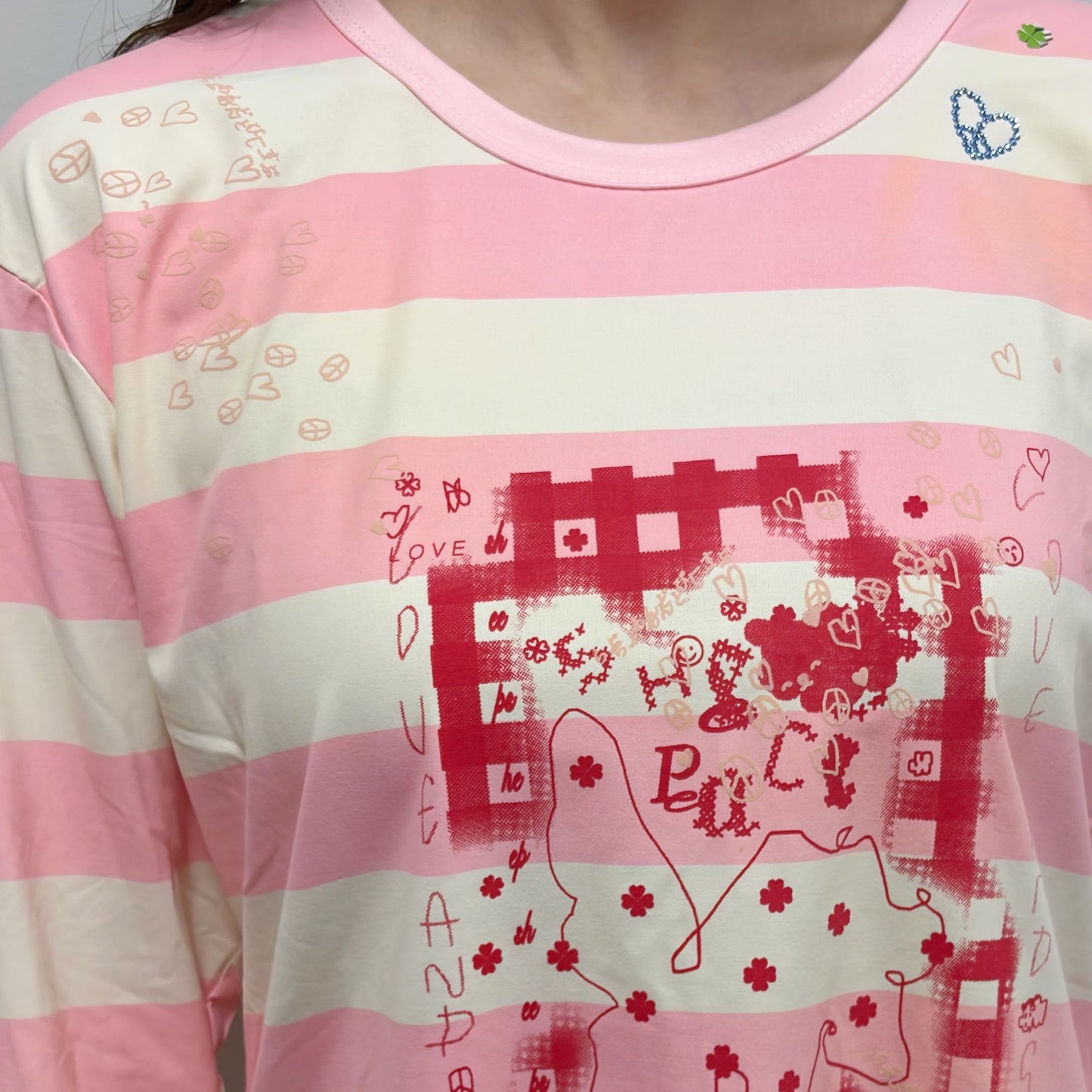 【SHEEP SOUVENIR】♡love & sheep✌︎ pajamas / pink x white / パジャマ