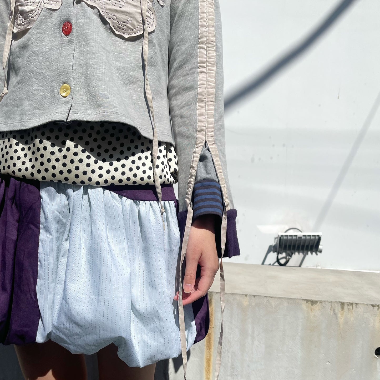 Patched Hoodie / Gray / 刺繍パッチフーディー