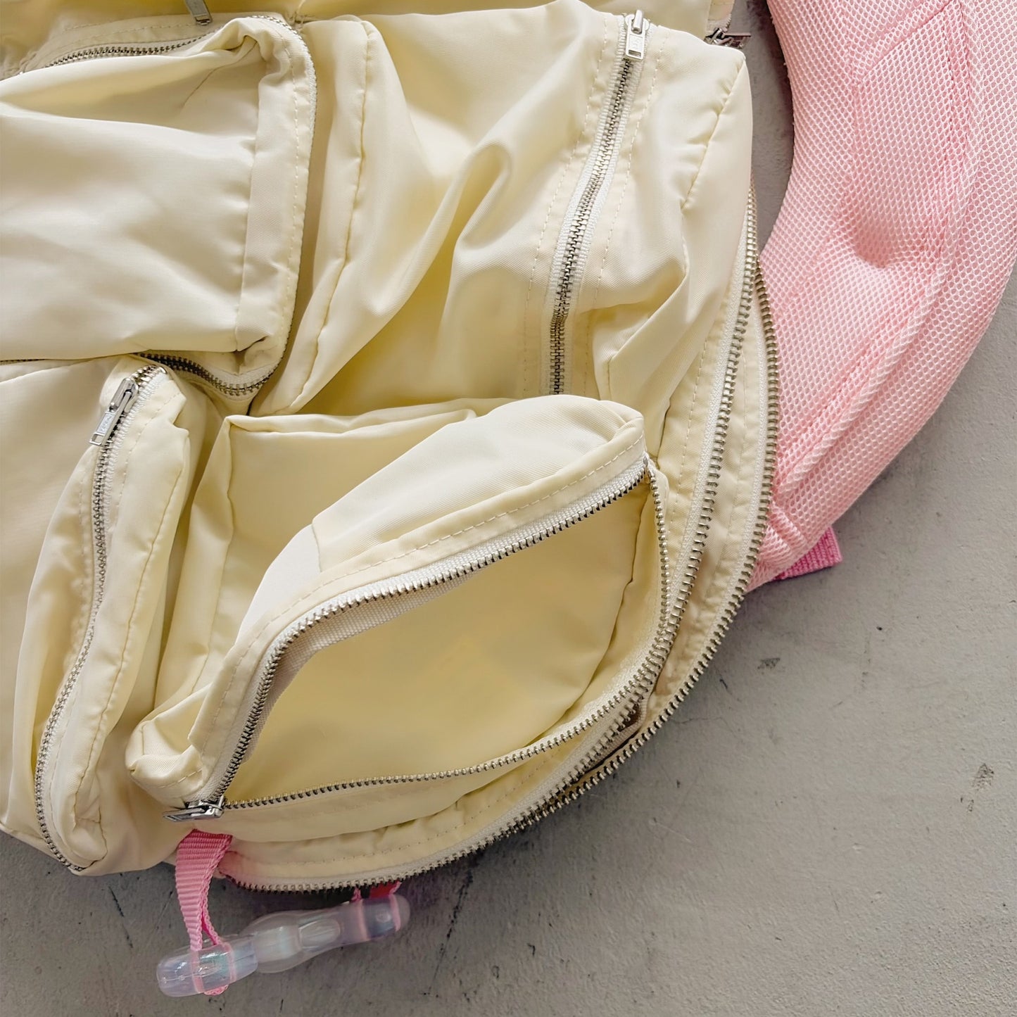 【SHEEP LIMITED】 MIKIOSAKABE 7pokets bag / Cream×Pink×Blue / ショルダーバッグ