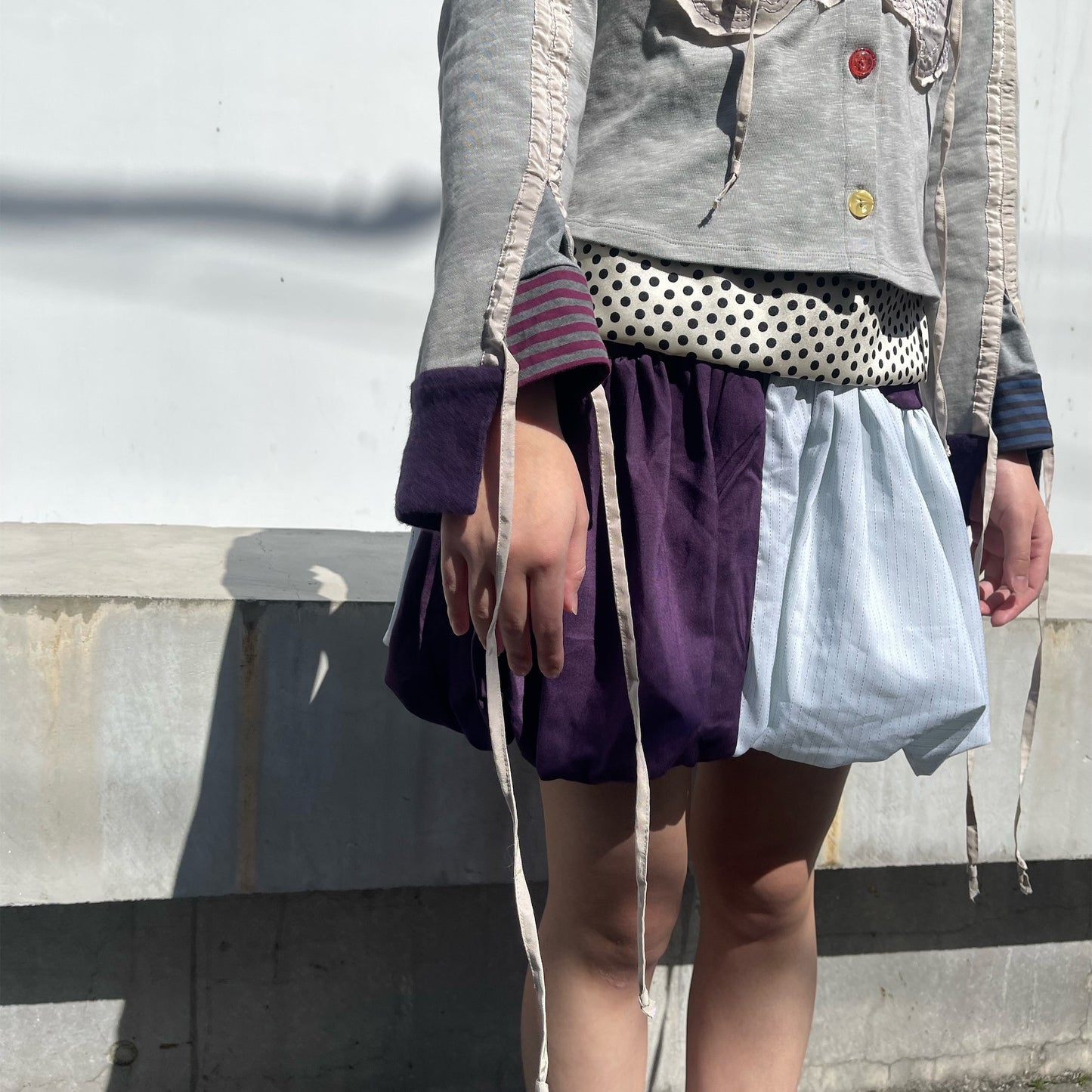 Patched Hoodie / Gray / 刺繍パッチフーディー