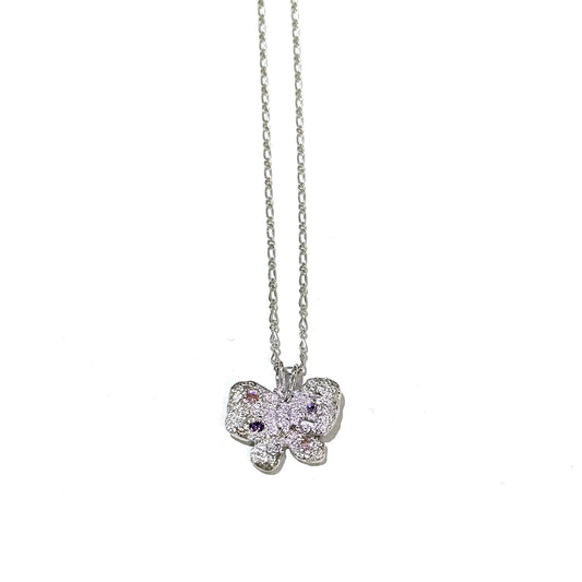 butterfly necklace / zirconia / ちょうちょネックレス