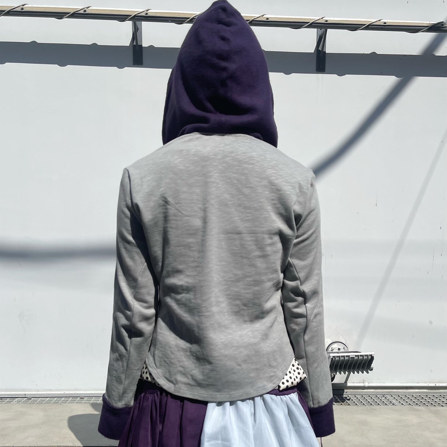 Patched Hoodie / Gray / 刺繍パッチフーディー