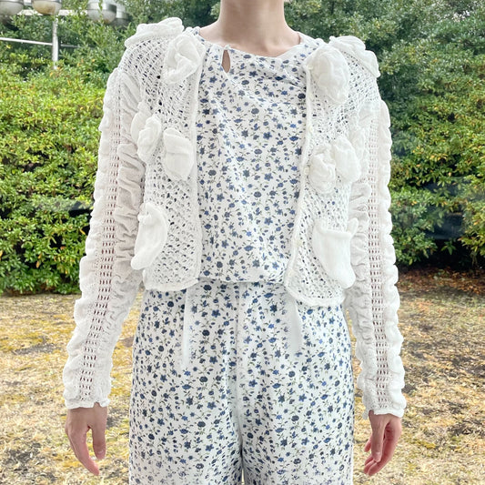 bubble cardigan / white / バブルカーディガン
