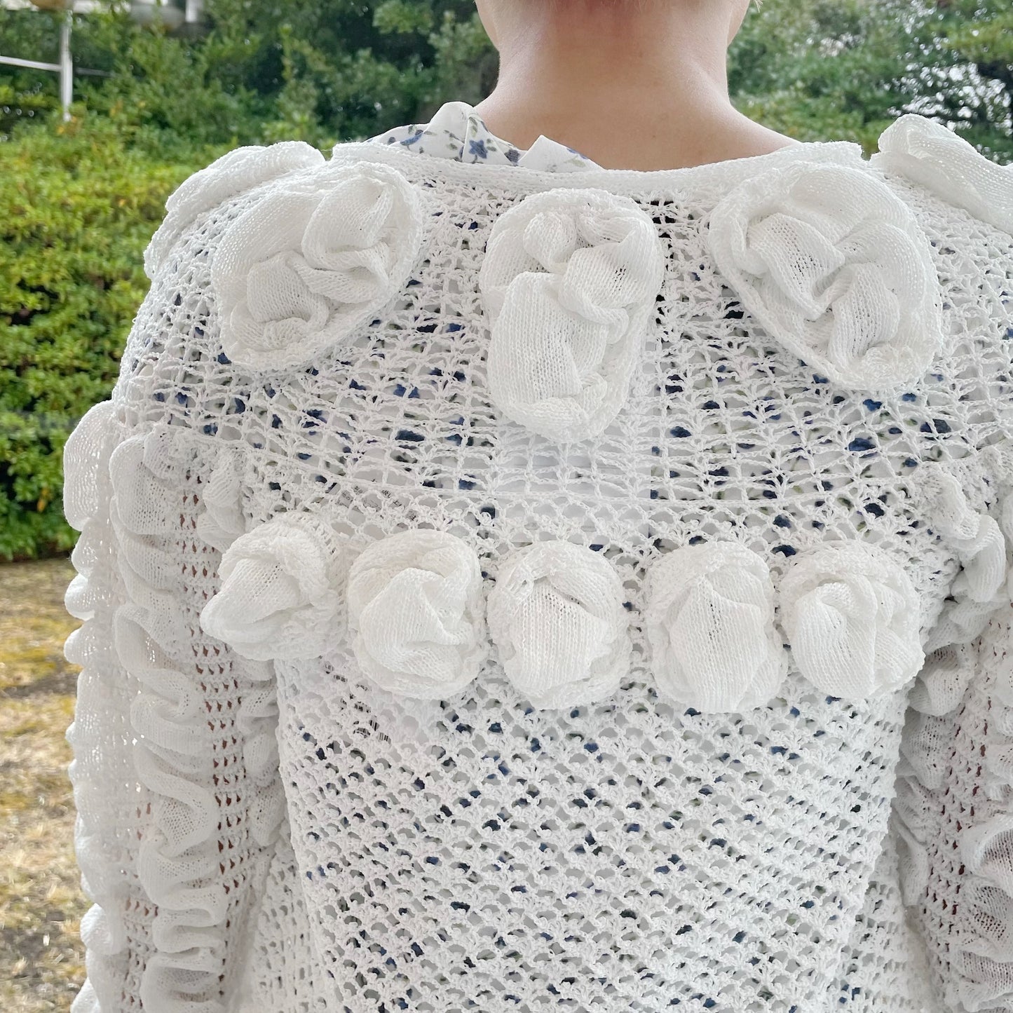 bubble cardigan / white / バブルカーディガン