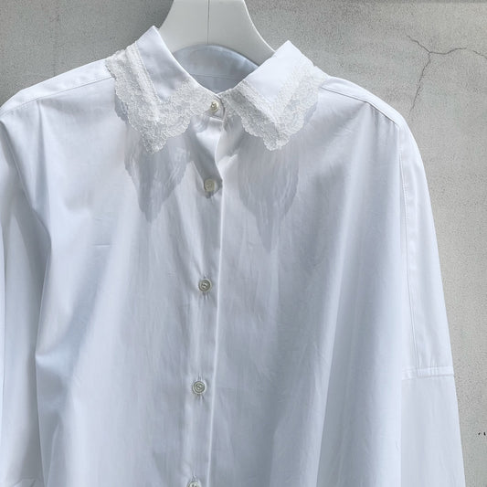 Hanna Shirt / White / ウエストシェイプシャツ