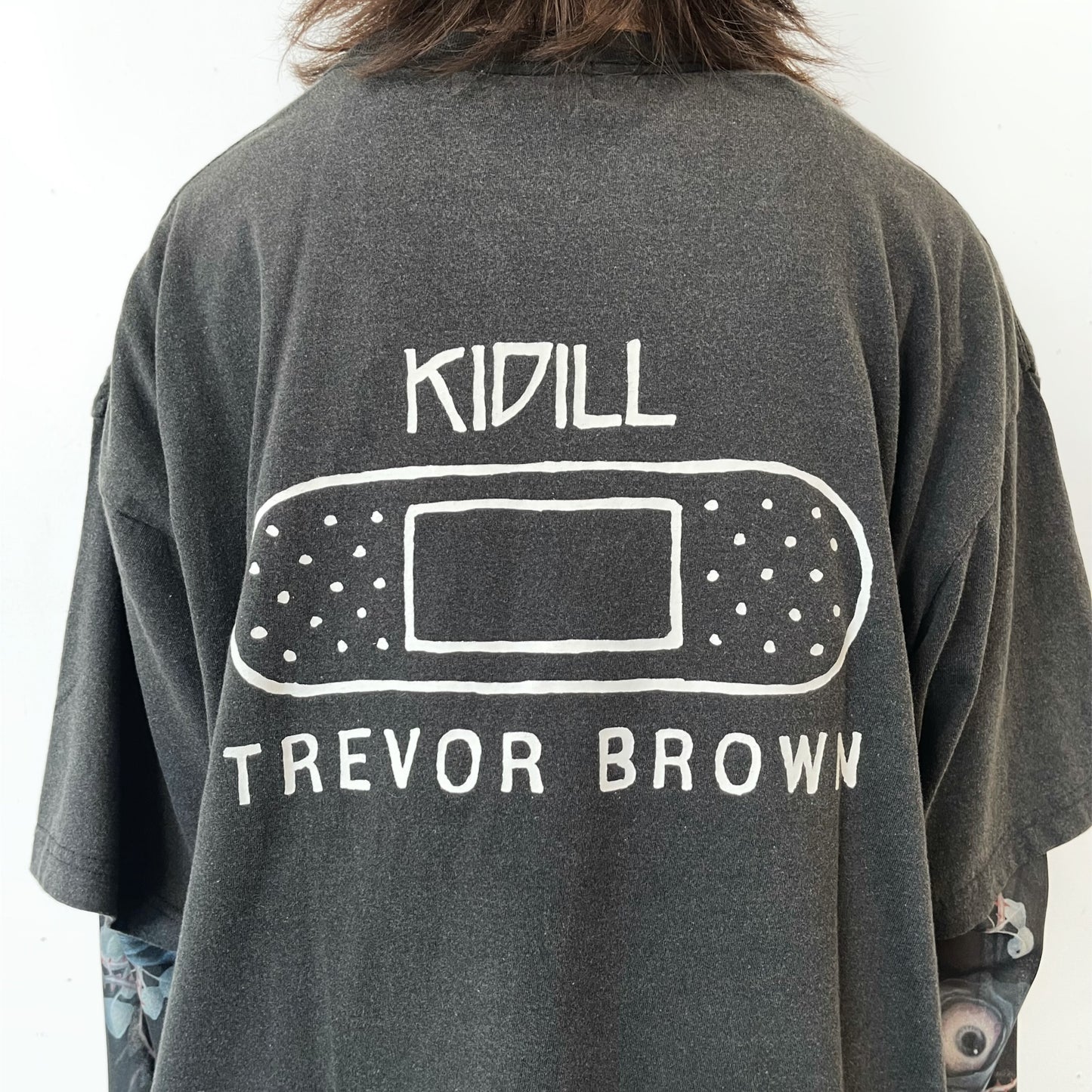 ECT T-SHIRT BIOWASHED  ARTWORK BY TREVOR BROWN / BLACK / グラフィックプリントTシャツ