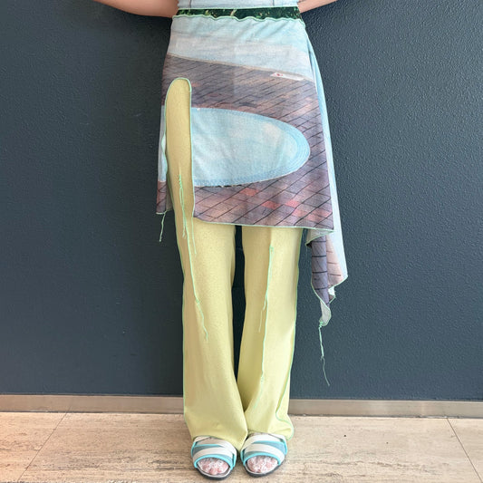 easy pants with skirt / pool / スカート付きイージーパンツ