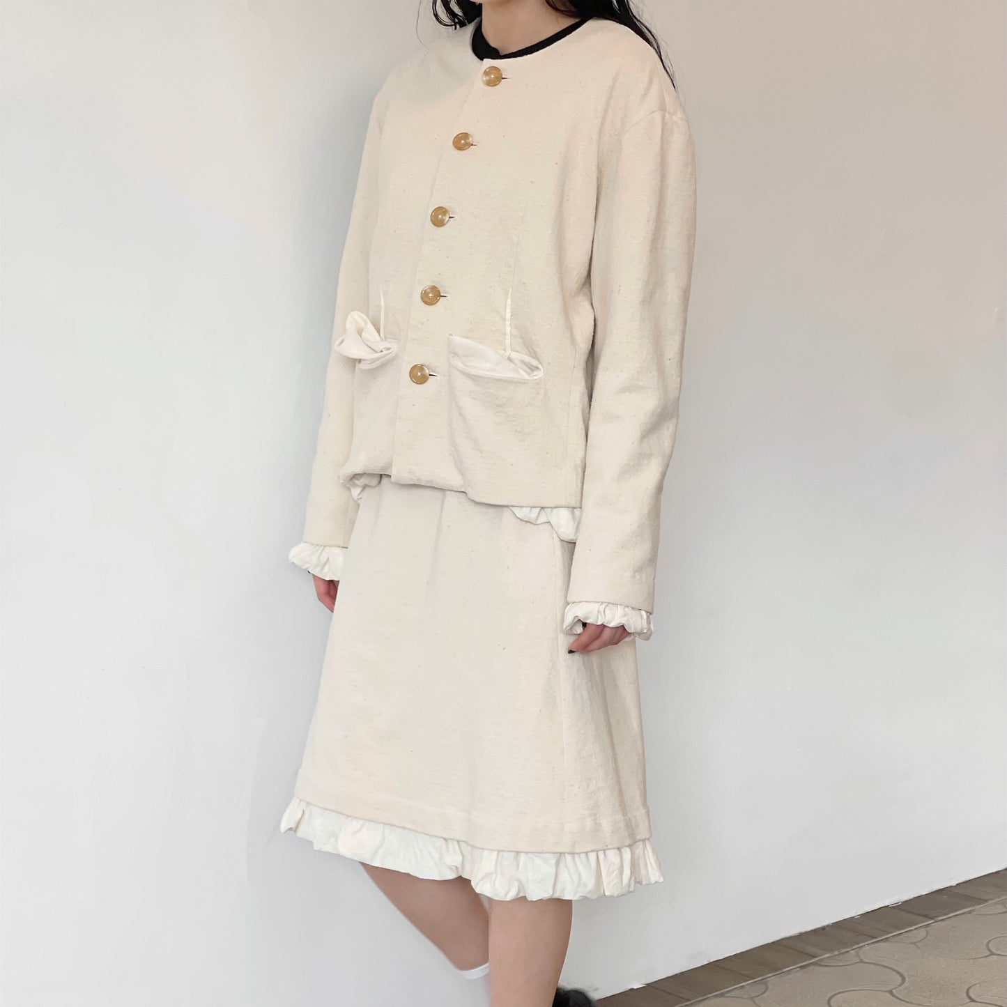 cotton jacket / ivory / コットンウールジャケット