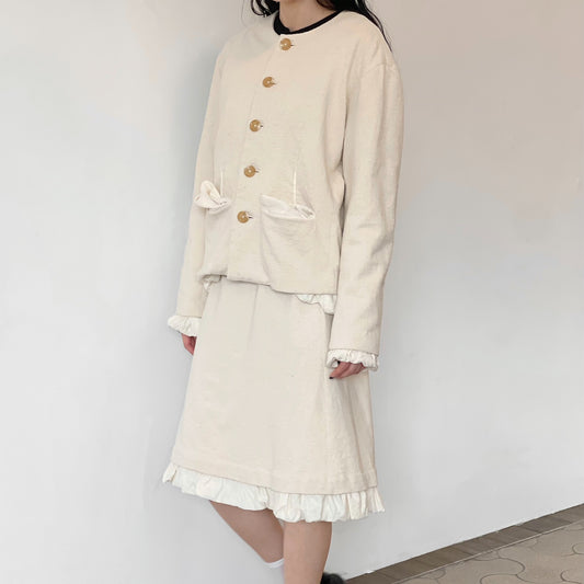 cotton jacket / ivory / コットンウールジャケット